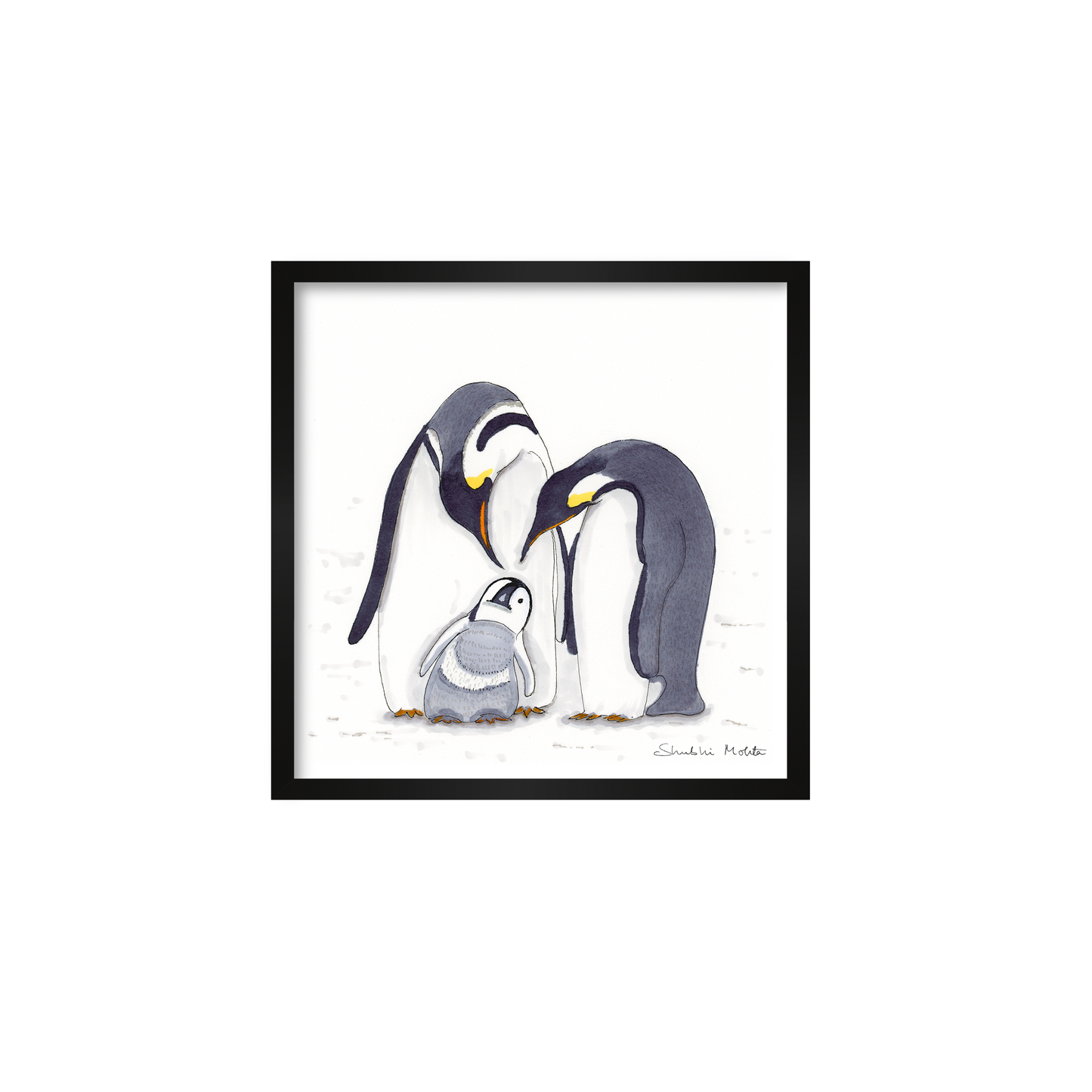 The Penguin Family - Nursery Wall Art Print