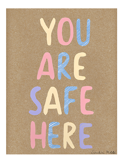 You Are Safe Here - Nursery Wall Art Print
