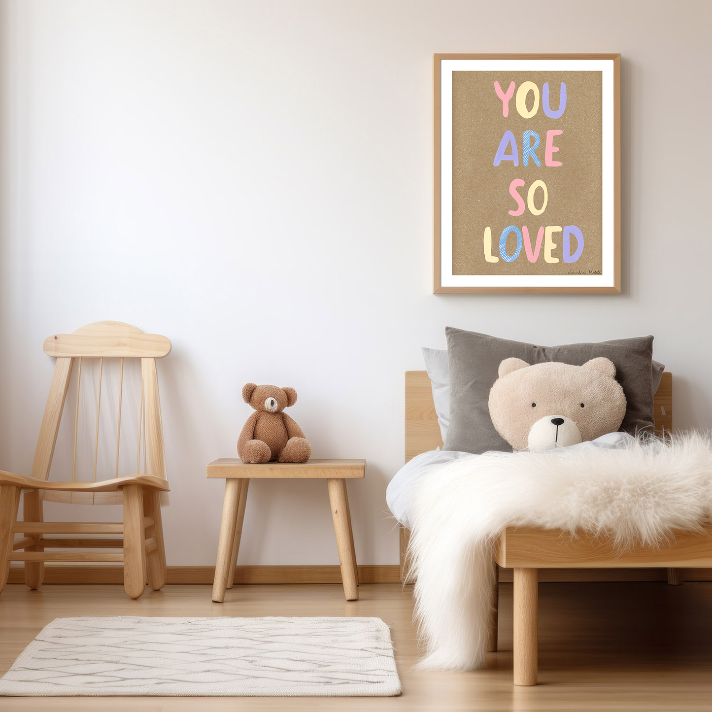You Are So Loved - Nursery Wall Art Print