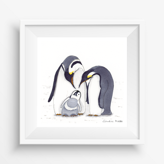 The Penguin Family - Nursery Wall Art Print