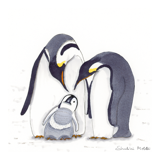 The Penguin Family - Nursery Wall Art Print